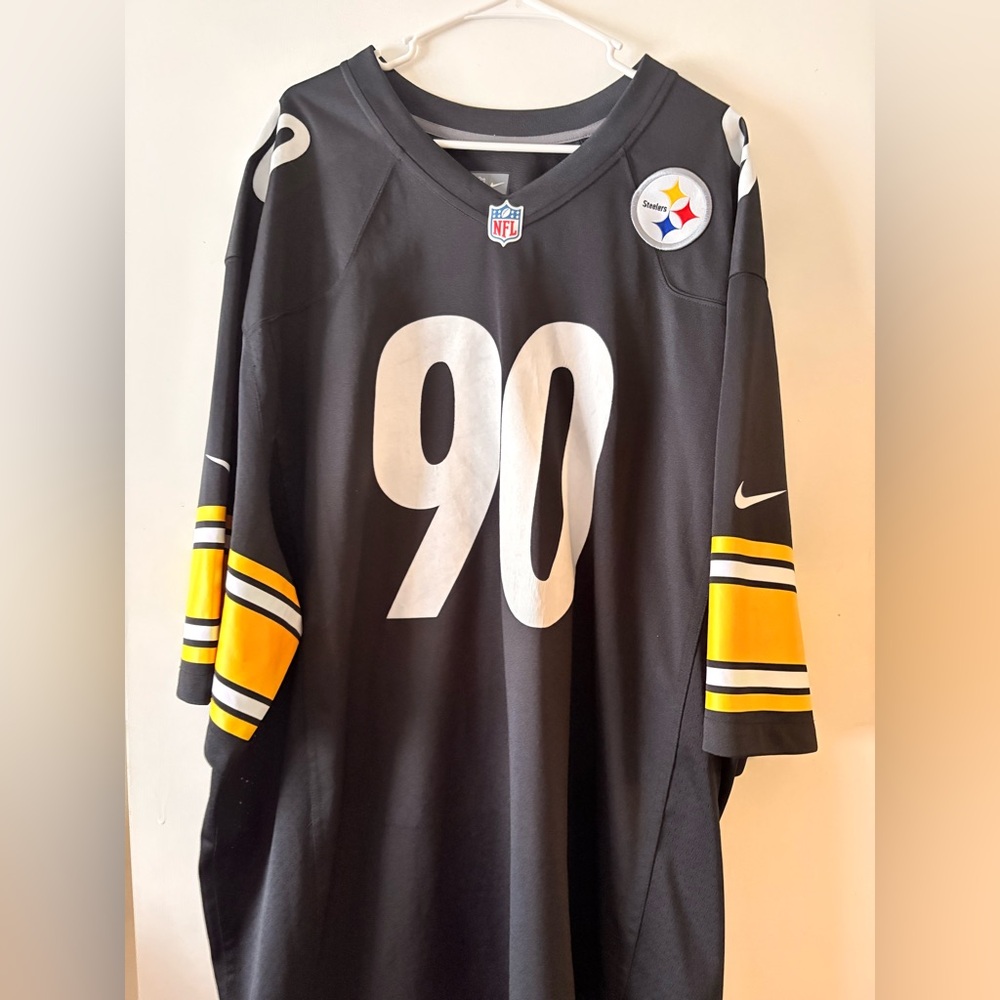Pittsburgh Steelers #90 Black Football Jersey - 5X